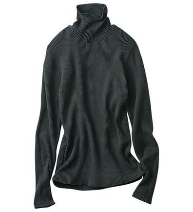 BELLUNA（ベルーナ）の「＜＆ｃｏｃｏｃｈｉ＞ハピネスコットン１００％&times;吸湿発熱リブタートルニット（ニット・セーター）」