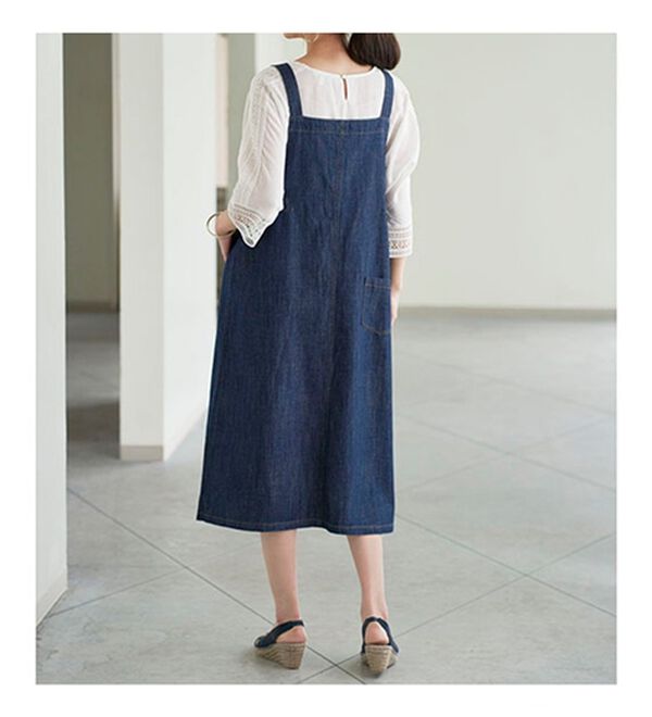 BELLUNA（ベルーナ）の「大人のデニム素材サロペット（ジャンパースカート）」｜詳細画像