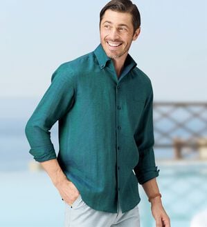 「＜コムルヴァン・オム＞大人のフレンチリネン１００％シャツ（メンズシャツ）」｜詳細画像