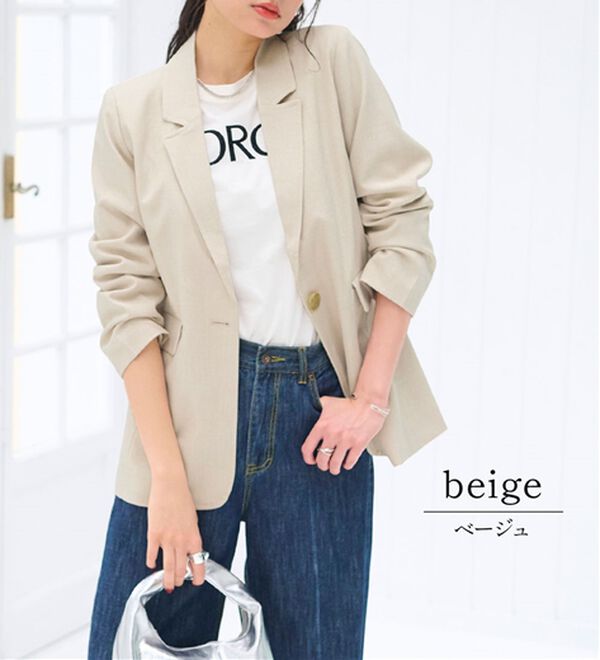 BELLUNA（ベルーナ）の「＜楽スタフィット＞テーラードジャケット（テーラードジャケット）」｜詳細画像