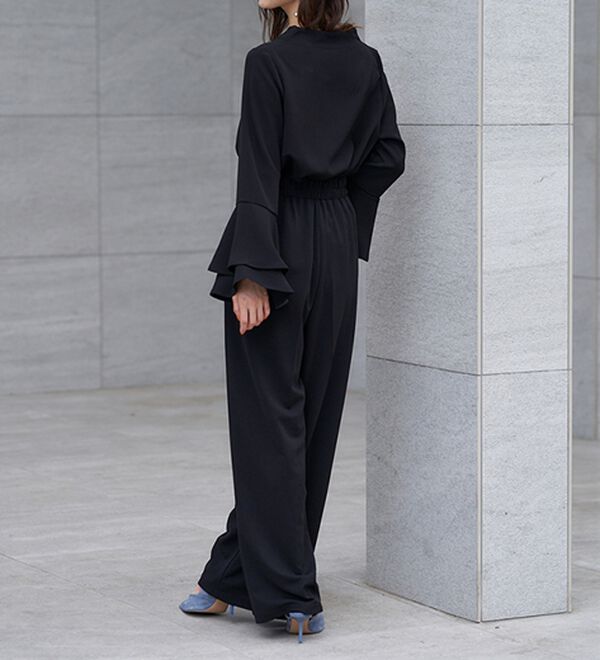 RANAN（ラナン）の「袖ペプラムデザイントップスセットアップ（セットアップ）」｜詳細画像