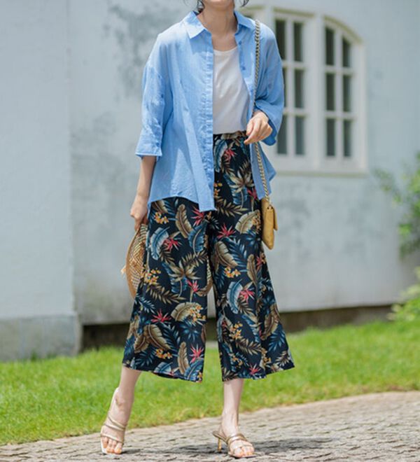 BELLUNA（ベルーナ）の「ヒンヤリ冷感イージーガウチョパンツ（ワイドパンツ・ガウチョ）」｜詳細画像