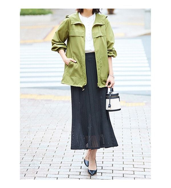 BELLUNA（ベルーナ）の「シアー素材ポケッタブルパーカー（パーカー）」｜詳細画像