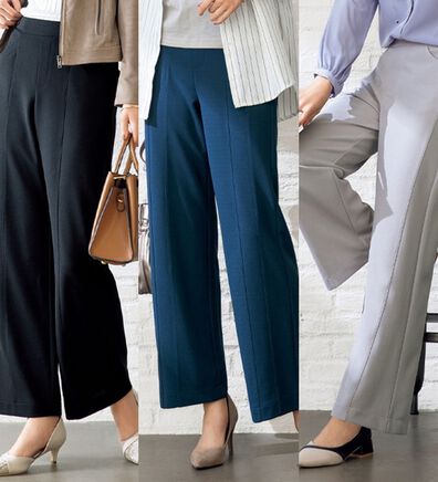 ルフラン（ルフラン）の「【３本組】優しい肌心地！ラク美デザインパンツ（フルレングスパンツ）」