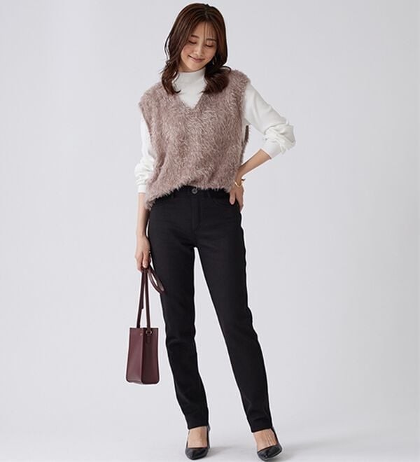 BELLUNA（ベルーナ）の「裏ベロアストレッチ素材レギンスパンツ【Prima fit pants】（スパッツ・レギンス）」｜詳細画像