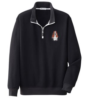 「＜ハッシュパピー＞カルゼハーフジップトレーナー（メンズトレーナー）」｜ブラック