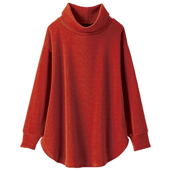 BELLUNA（ベルーナ）の「コーデュロイ見えチュニック（チュニック）」｜オレンジ