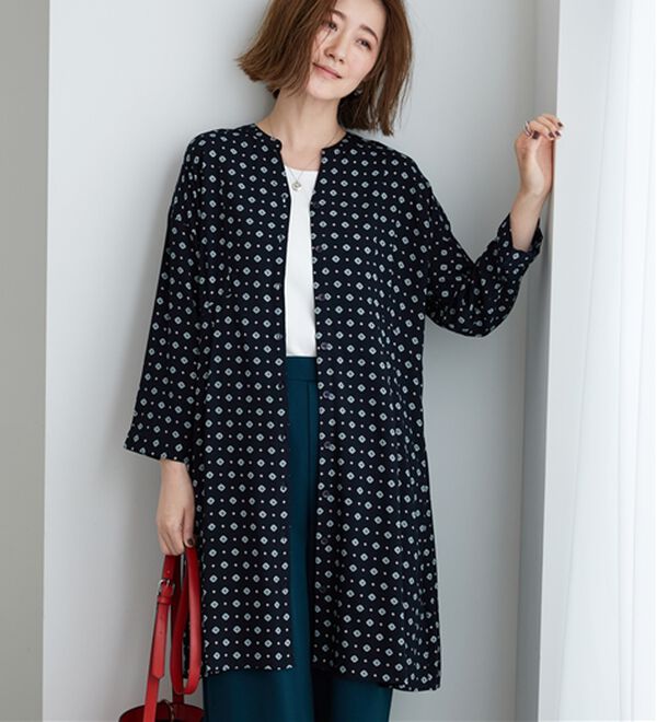 BELLUNA（ベルーナ）の「【接触冷感】レーヨン素材ウエストタック使いワンピース（その他ワンピース）」｜詳細画像