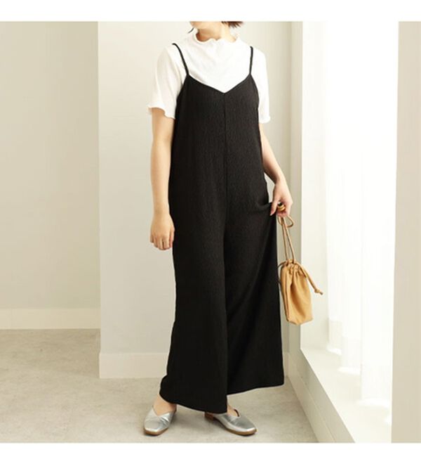 BELLUNA（ベルーナ）の「楊柳素材サロペットアンサンブル（アンサンブル）」｜詳細画像