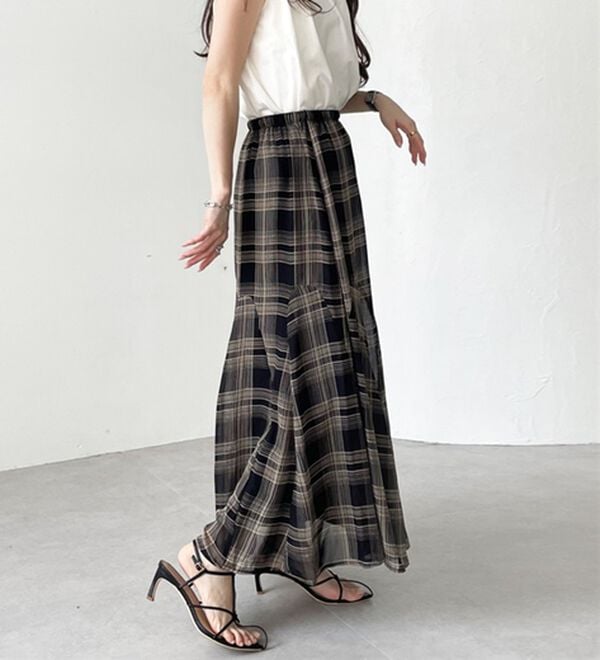 GeeRA（ジーラ）の「切替フレアーロングスカート（ロングスカート）」｜詳細画像