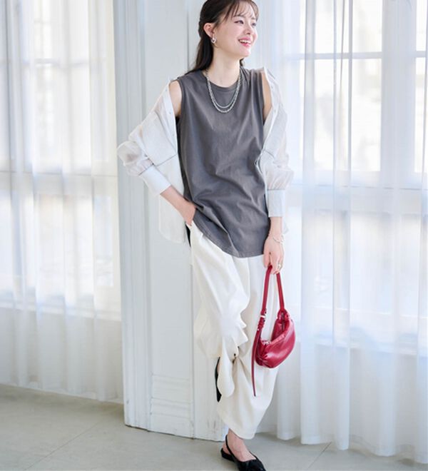 RANAN（ラナン）の「＜BC＞綿100％ひんやりタンクトップ（カットソー）」｜詳細画像