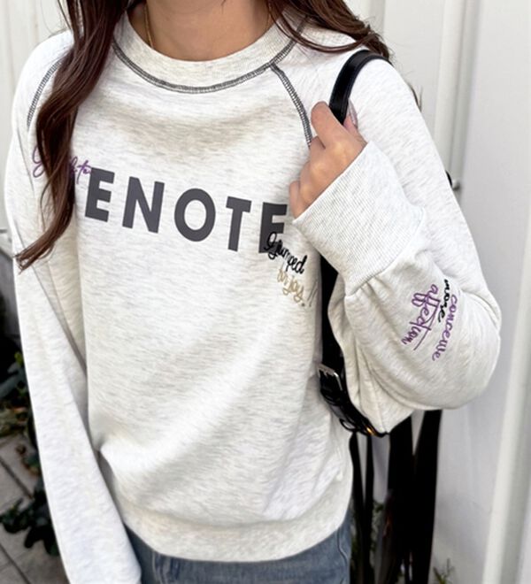 GeeRA（ジーラ）の「ミックスロゴ裏毛スウェット（カットソー）」｜オートミール