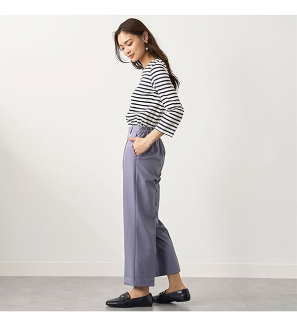 BELLUNA（ベルーナ）の「サラリ美脚見え！タック使いワイドパンツ（ワイドパンツ・ガウチョ）」｜詳細画像