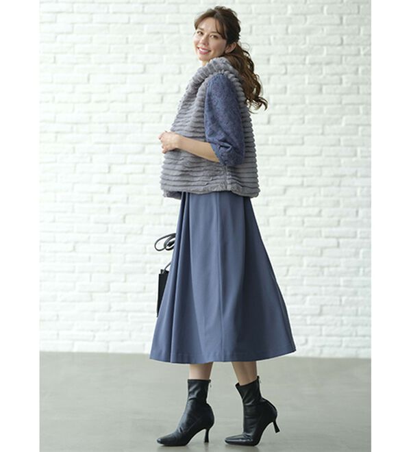 BELLUNA（ベルーナ）の「ゆったり袖レースワンピース（その他ワンピース）」｜詳細画像