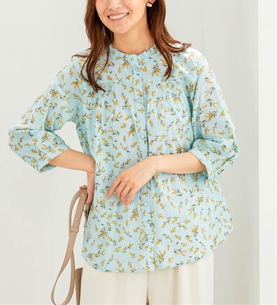 BELLUNA（ベルーナ）の「＜ＩＮＤＩＡ＞胸元シャーリングブラウス（ブラウス）」