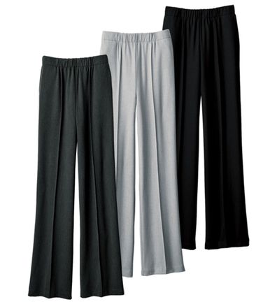 ルフラン（ルフラン）の「【３本組】日本製すっきり見えのフレアーパンツ（フルレングスパンツ）」