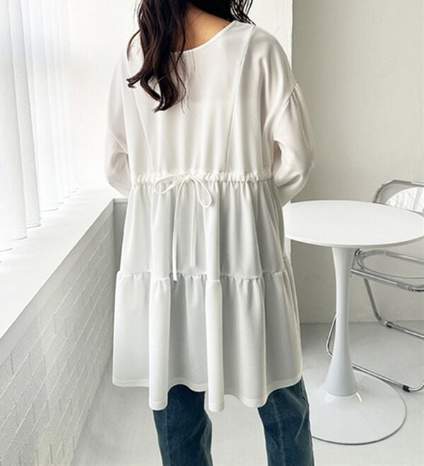 GeeRA（ジーラ）の「前後２ＷＡＹボリュームティアードブラウス（チュニック）」｜詳細画像