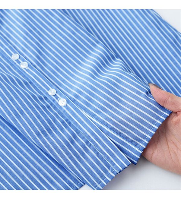 BELLUNA（ベルーナ）の「編み上げリボンデザインシャツチュニック（チュニック）」｜詳細画像