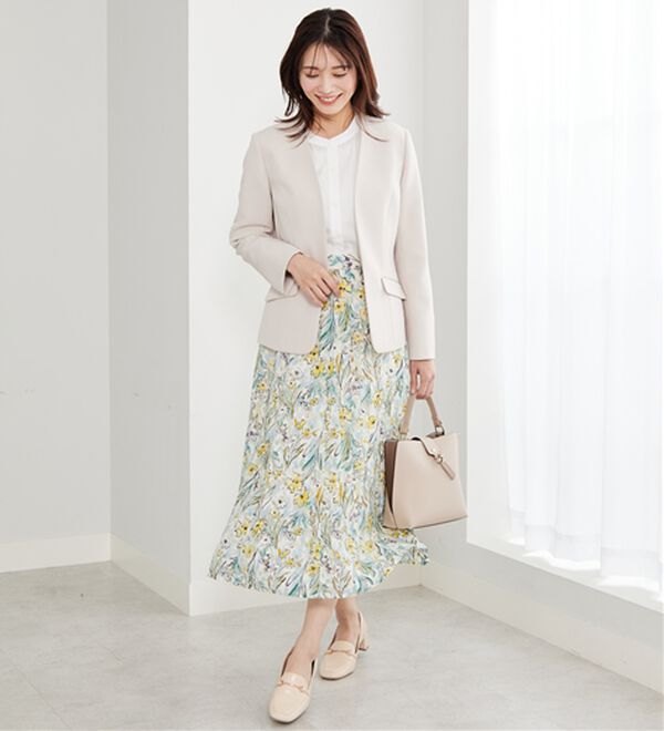 BELLUNA（ベルーナ）の「＜Ｃ／Ｓ＞ノーカラージャケット（ノーカラージャケット）」｜詳細画像