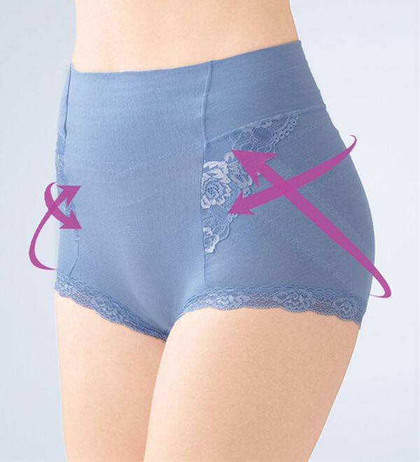 「【５色組】骨盤まわりを優しくサポートするショーツ（ショーツ）」｜詳細画像