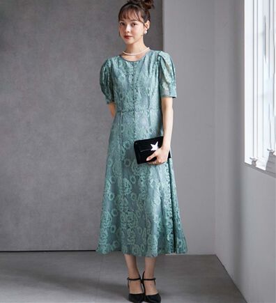RANAN（ラナン）の「花柄レースフレアーシルエットドレス（その他ワンピース）」