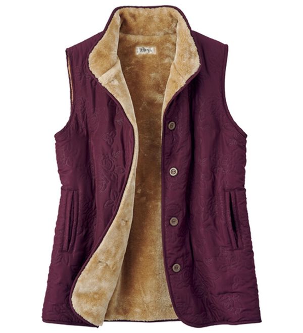 ルフラン（ルフラン）の「【２色組】エンボス使いのあったか上品ベスト（ベスト）」｜詳細画像