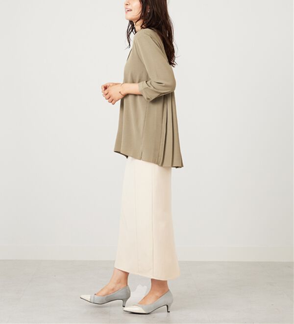 BELLUNA（ベルーナ）の「【新色追加】機能付！バックプリーツチュニック（チュニック）」｜詳細画像