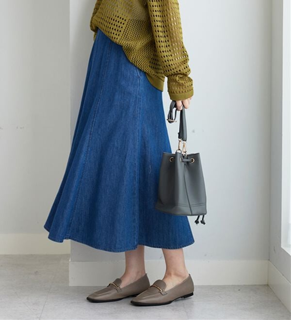 BELLUNA（ベルーナ）の「やわらかデニム素材フレアースカート（ロングスカート）」｜詳細画像