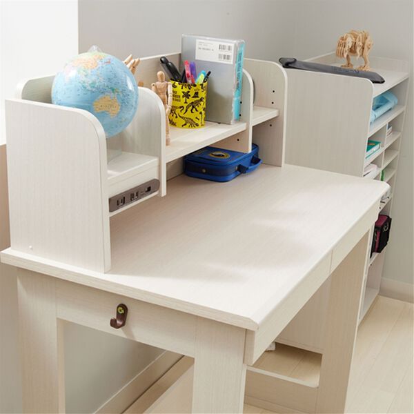 組み立て簡単 キッズデスク3点セット（デスク+デスクシェルフ+