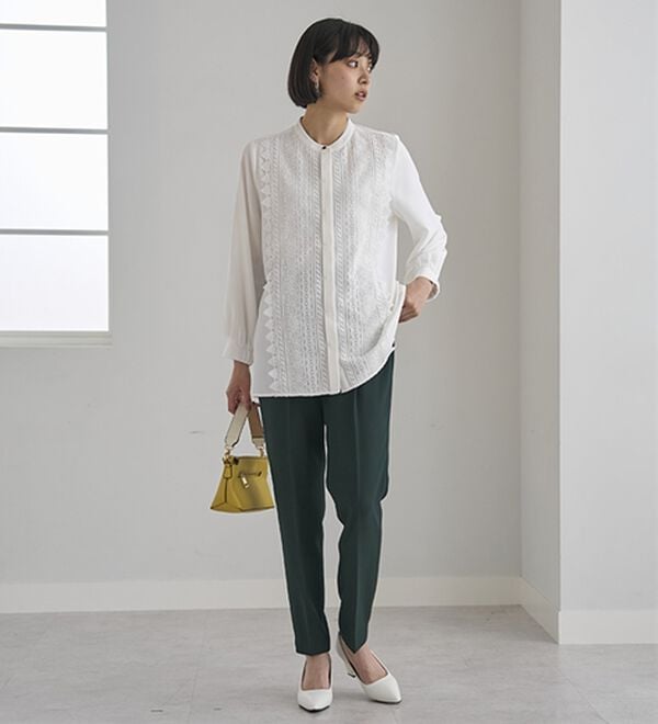 BELLUNA（ベルーナ）の「すっきり見えタックテーパードパンツ（フルレングスパンツ）」｜詳細画像