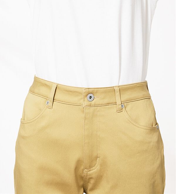 BELLUNA（ベルーナ）の「ヒンヤリ&times;サラリ速乾！綿サテンストレッチ裾リボンクロップドパンツ（クロップドパンツ）」｜詳細画像