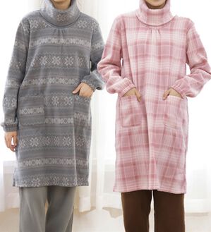 LAVIENNE（ラヴィエンヌ）の「ソフトでかるぽかフリースパジャマ　ワンピース（パジャマ・ルームウェア）」｜詳細画像