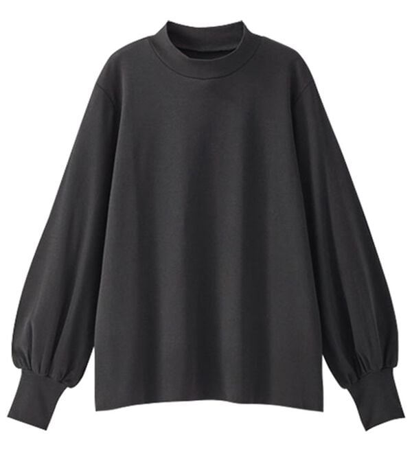 BELLUNA（ベルーナ）の「艶やかコットン１００％プルオーバー（カットソー）」｜黒