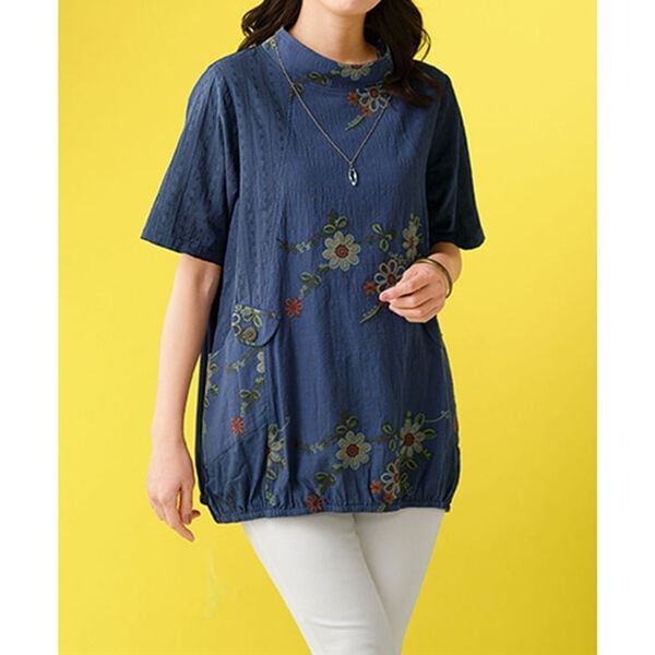 ルフラン（ルフラン）の「刺しゅう使い異素材ブラウス（ブラウス）」｜詳細画像