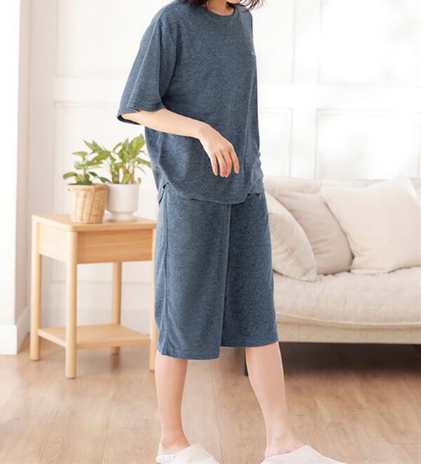 LAVIENNE（ラヴィエンヌ）の「【着るタオル】サラッと気持ちいい！ひんやりクールパイルパジャマ（パジャマ・ルームウェア）」｜詳細画像