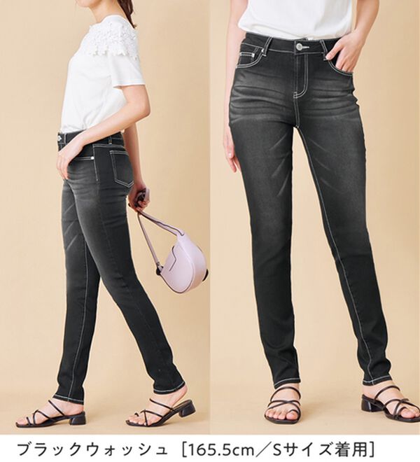 alotta（アロッタ）の「美脚ストレッチスキニーデニムパンツ（フルレングスパンツ）」｜詳細画像