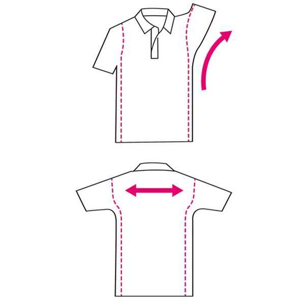 「＜トランスコンチネンツゴルフ＞スイング快適！立体裁断ポロシャツ（メンズシャツ）」｜詳細画像