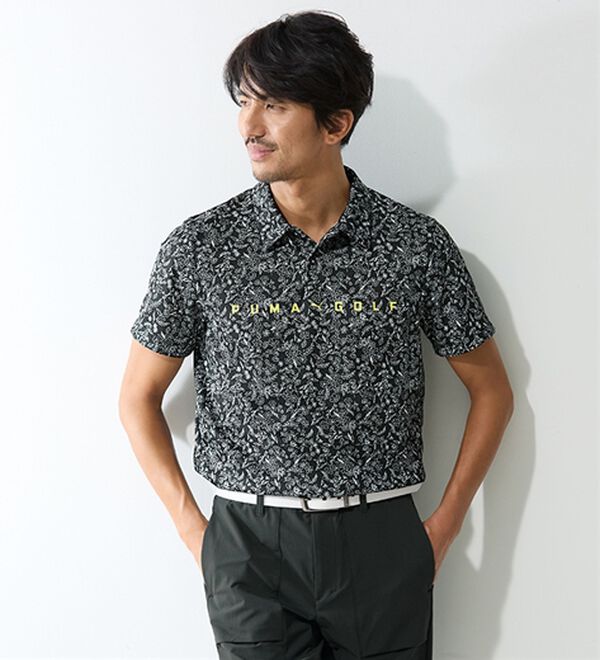 「＜ｐｕｍａ　ゴルフ＞ボタニカル柄半袖ポロシャツ（メンズポロシャツ）」｜詳細画像