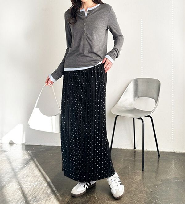 GeeRA（ジーラ）の「セルフカットプリーツナロースカート（ロングスカート）」｜詳細画像