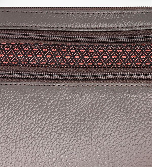 「縁起の良い瓢箪柄印伝と姫路レザーの２ＷＡＹショルダー（メンズショルダーバッグ）」｜詳細画像