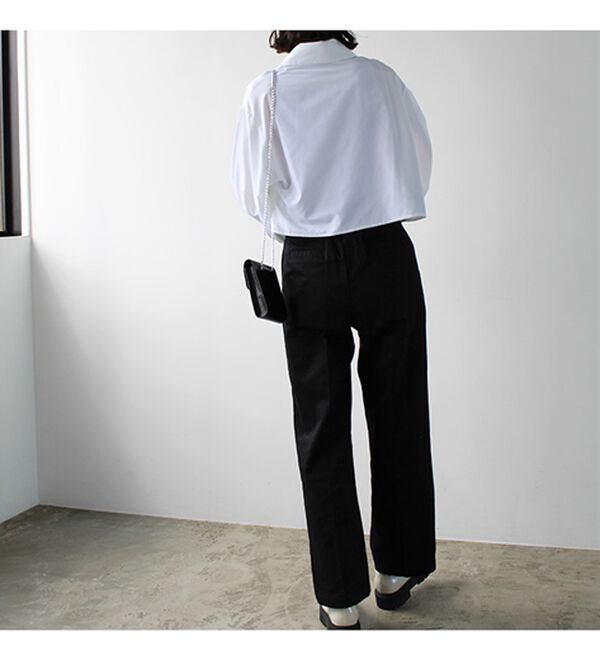 GeeRA（ジーラ）の「ハイウエストタックデザインチノパンツ（フルレングスパンツ）」｜詳細画像