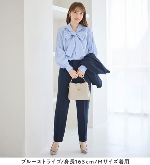 alotta（アロッタ）の「前後２ＷＡＹボウタイデザインシャツブラウス（ブラウス）」｜詳細画像