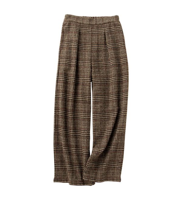 Viola e Viola（ヴィオラ エ ヴィオラ）の「ゆるストレートチェックパンツ（ワイドパンツ・ガウチョ）」｜詳細画像