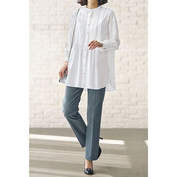 BELLUNA（ベルーナ）の「テンセル（ＴＭ）繊維混裏起毛ストレートパンツ（フルレングスパンツ）」｜詳細画像