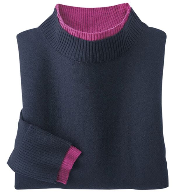 BELLUNA（ベルーナ）の「配色デザイン重ね着風ニットセーター（ニット・セーター）」｜詳細画像