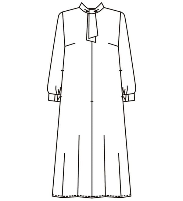 BELLUNA（ベルーナ）の「日本製素材！バックプリーツボウタイワンピース（ブラックフォーマル（喪服・礼服））」｜詳細画像