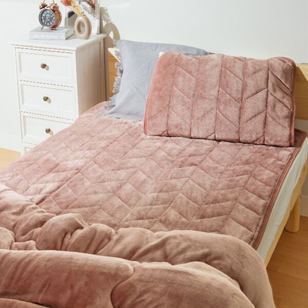 iellio（イエリオ）の「あったかフランネル敷きパッド＜敷パッド・枕パッド・吸湿発熱・抗菌防臭＞（敷パッド）」｜モーブピンク