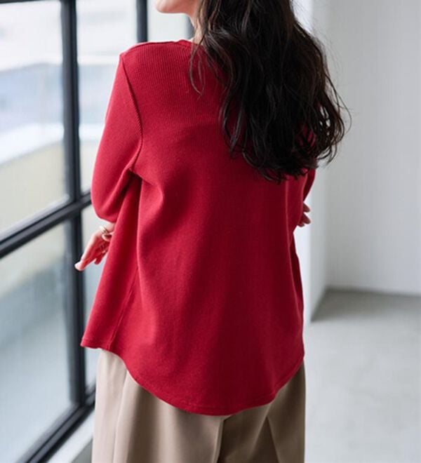 RANAN（ラナン）の「ヘンリーネックワッフルロンＴ（カットソー）」｜詳細画像