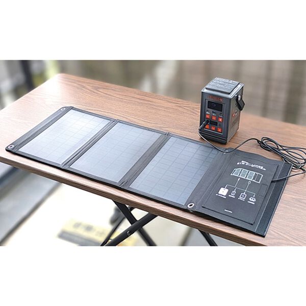 「ＦＭラジオ付きリン酸鉄ポータブル電源＆折畳みソーラーパネル（テレビ・オーディオ・カメラ機器）」｜詳細画像