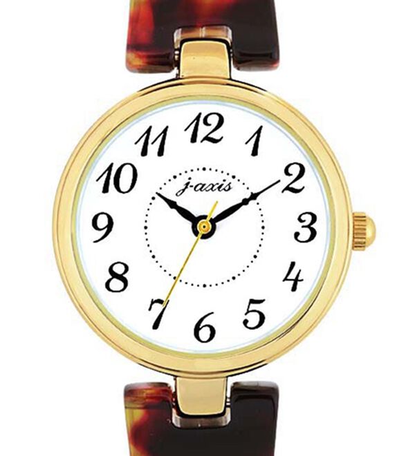 「べっ甲柄じゃばら腕時計（メンズ腕時計）」｜詳細画像